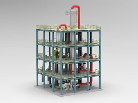 show 3D drawing of MVR Heat Pump Distillation