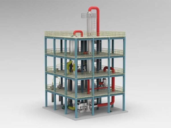 show 3D drawing of MVR Heat Pump Distillation