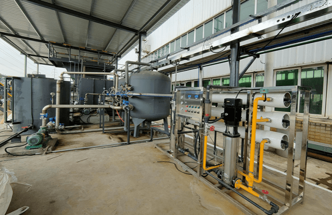 Process of treating chemical effluent